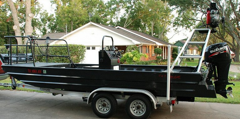 Our Flounder gigging boat,